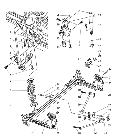 2010 Chrysler PT Cruiser ABSORBER-Suspension Diagram for 4656612AH