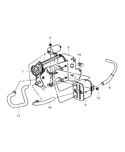 2011 Ram 2500 Vacuum Canister & Leak Detection Diagram