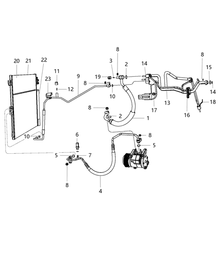 2020 Dodge Durango Line-A/C Discharge Diagram for 68161178AC