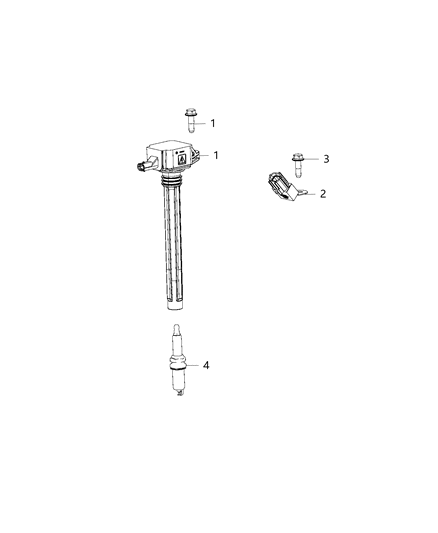 2017 Chrysler 200 Spark Plugs, Ignition Coil Diagram 2