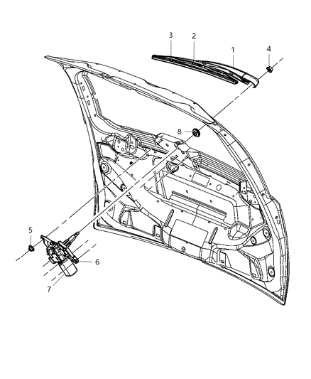 2014 Dodge Grand Caravan Wiper System Rear Diagram