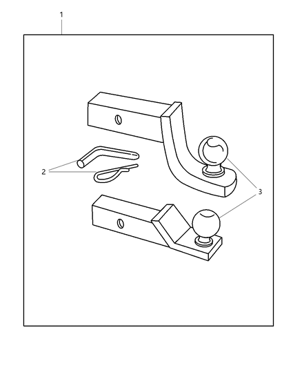 2002 Dodge Ram 2500 Adapter Kit - Ball Mount Diagram