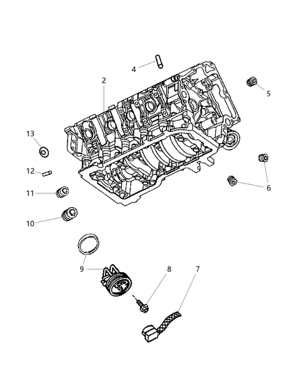 2006 Jeep Commander Wiring-Engine Block Heater Diagram for 56044577AB