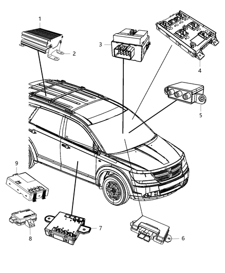 2015 Dodge Journey Module-Body Controller Diagram for 68226576AB