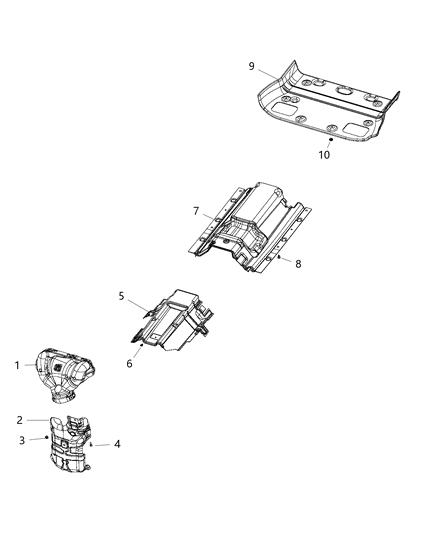 2016 Jeep Cherokee Exhaust Heat Shield Diagram