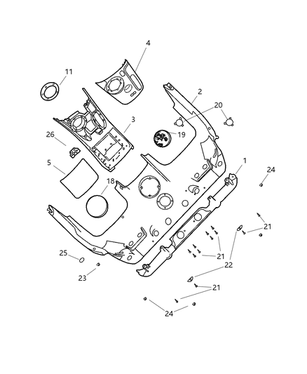 2004 Dodge Viper Screw-HEXAGON Head Diagram for 6102103AA