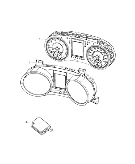 2019 Dodge Grand Caravan Cluster-Instrument Panel Diagram for 68376131AB