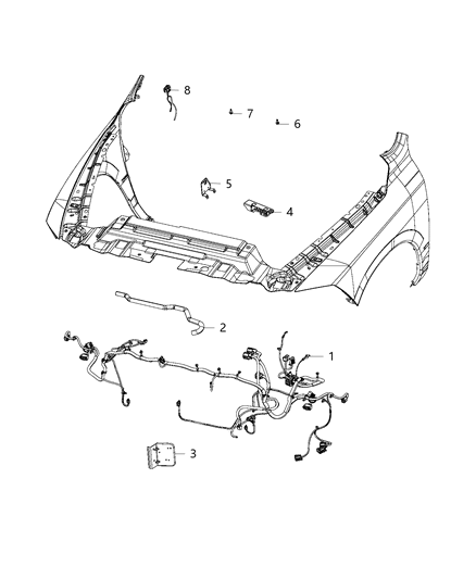 2019 Ram 1500 Bracket-Power Distribution Center Diagram for 68224032AA