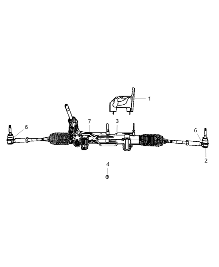 2008 Dodge Caliber Rack And Pinion Gear Diagram for 5105528AC