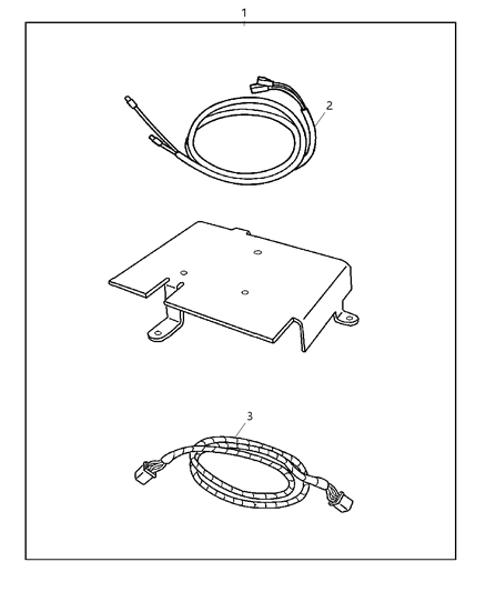 2004 Chrysler Sebring Sedan & Convertible Install Kit - Satellite Receiver Diagram 1