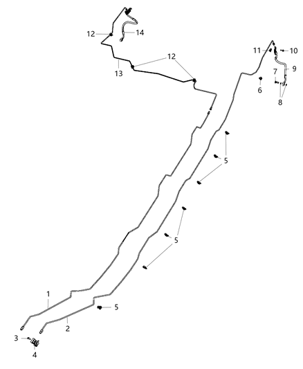 2013 Jeep Wrangler Hose-Brake Diagram for 68171956AB