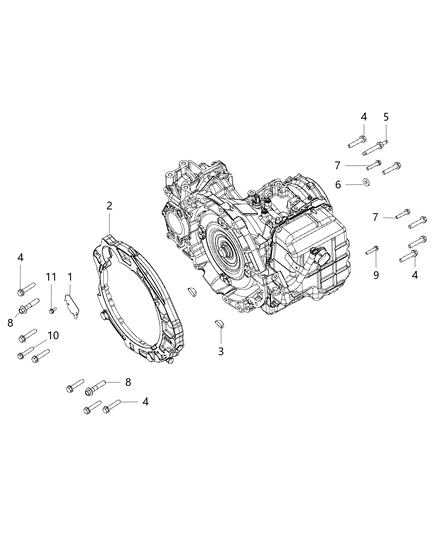 2016 Dodge Journey Plug-Access Hole Diagram for 4627555AA