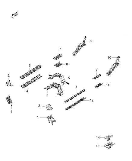 2021 Jeep Cherokee Wiring, Body Troughs Diagram