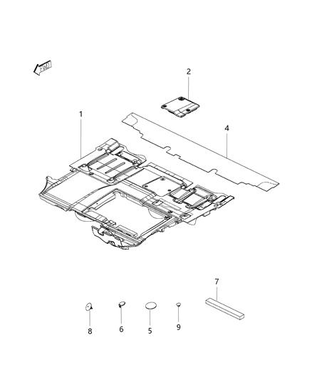 2019 Ram ProMaster 2500 Carpet - Complete Diagram