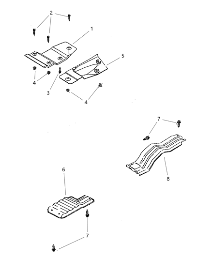 2001 Dodge Dakota Heat Shields Diagram