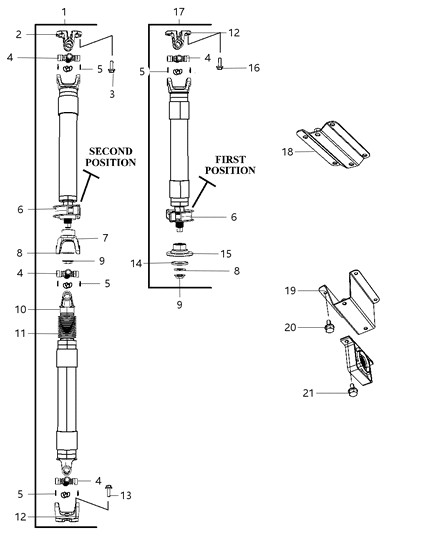 2009 Dodge Ram 5500 Bracket-Drive Shaft Center Bearing Diagram for 52123067AB