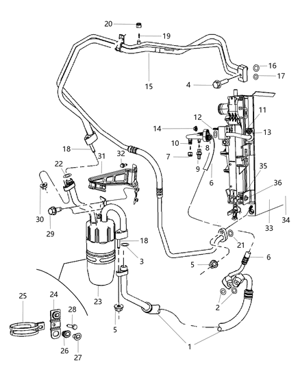 2013 Dodge Avenger Seal-A/C Line Diagram for 5096243AA