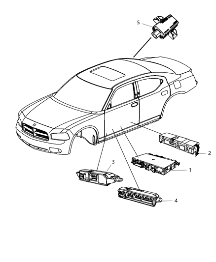 2009 Chrysler 300 Module-Window Memory Diagram for 56038722AP