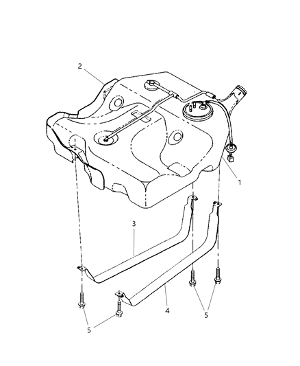 2006 Dodge Stratus Fuel Tank Diagram for 5170943AA