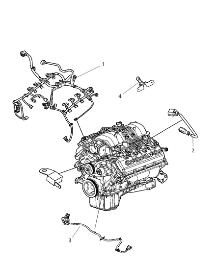 2010 Dodge Ram 1500 Wiring-Engine Diagram for 68048690AA