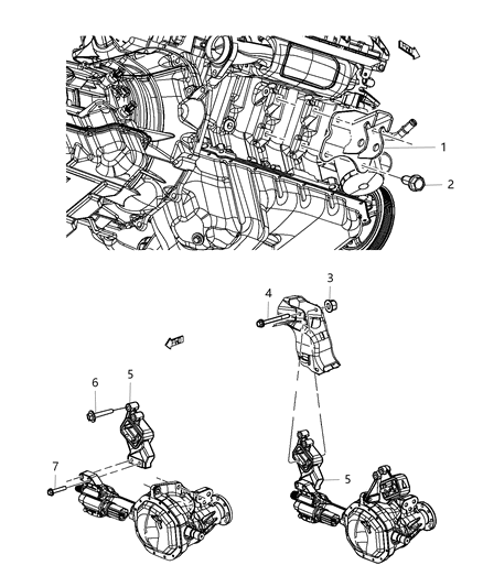 2016 Ram 1500 INSULATOR-Engine Mount Diagram for 68159766AD