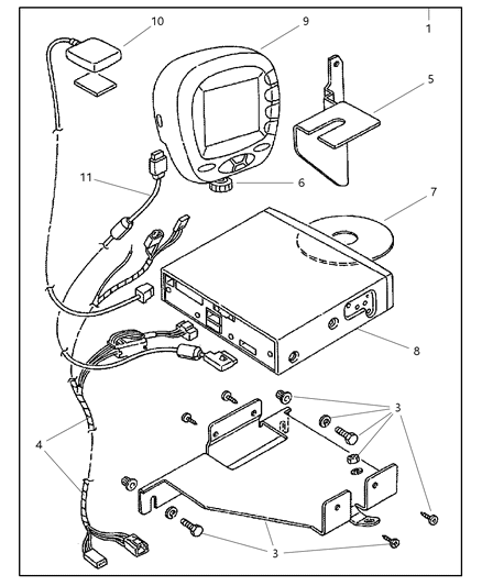 2002 Jeep Grand Cherokee Navigator-Vehicle Navigation System Diagram for 82207572