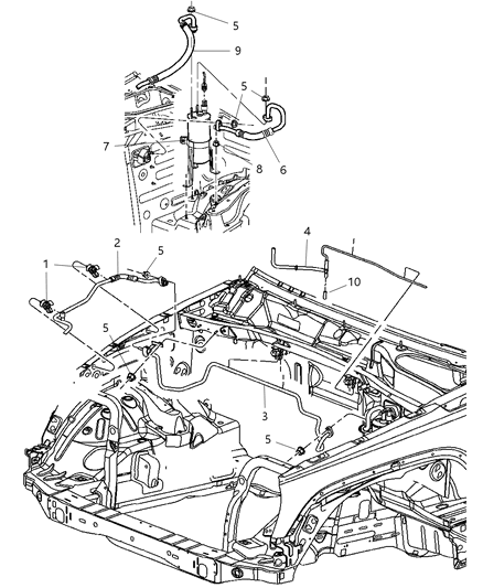 2003 Jeep Liberty Plumbing - A/C Diagram 3