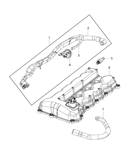 2019 Jeep Cherokee Make Up Air Diagram for 68285606AA