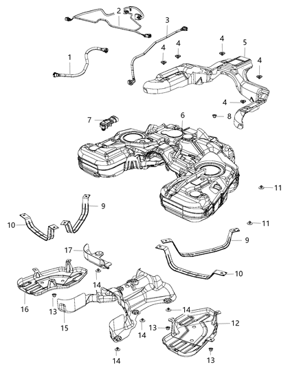 2014 Dodge Durango Wiring-Fuel Tank Jumper Diagram for 68212611AA