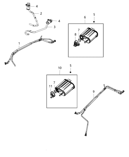 2014 Chrysler 200 Vapor Canister & Leak Detection Pump Diagram