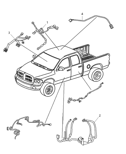 2009 Dodge Dakota Wiring-Body Diagram for 68043434AB