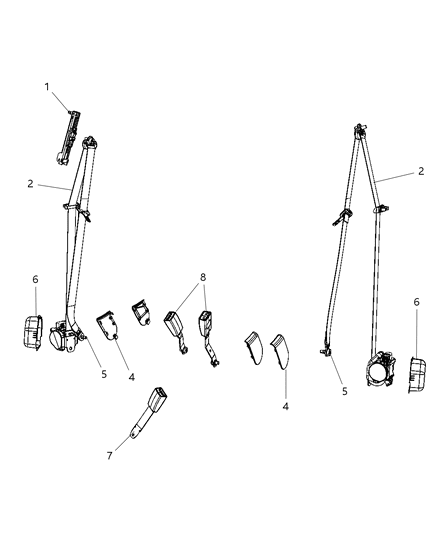 2011 Dodge Journey Screw-Special SHOULDERED Diagram for 6036730AA