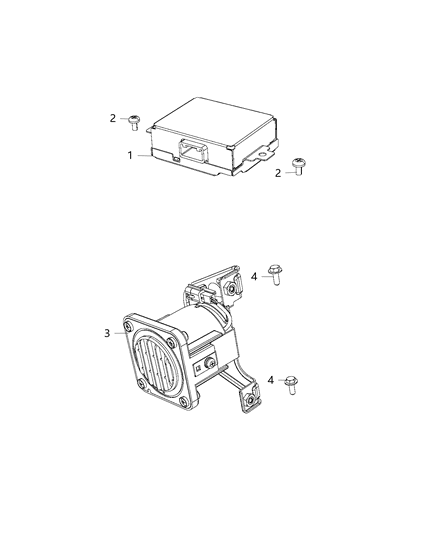 2019 Chrysler Pacifica Module, Electronic Horn & Pedestrian Diagram