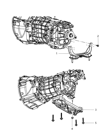 2014 Dodge Challenger Mount-Transmission Diagram for 5180484AB
