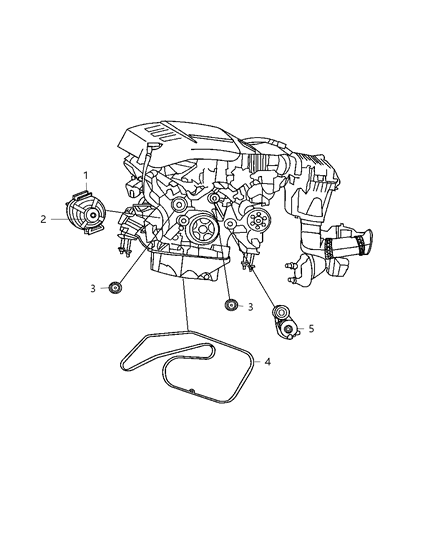 2007 Jeep Grand Cherokee Alternator & Related Parts Diagram