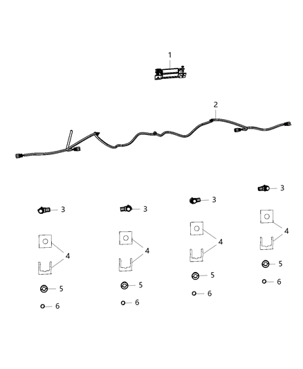 2018 Ram 4500 Park Assist, Rear Diagram