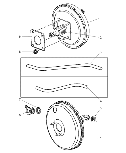 2006 Dodge Grand Caravan Booster-Power Brake Diagram for 4721613AA