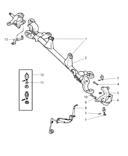 2007 Jeep Wrangler Housing-Axle Diagram for 68017193AA