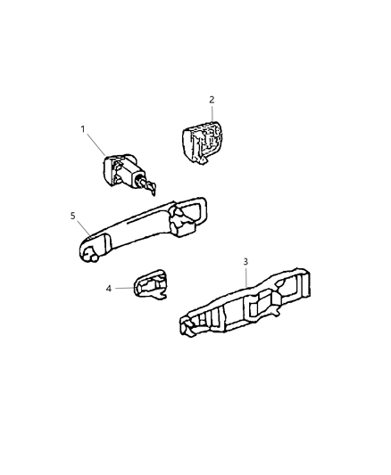 2007 Chrysler Crossfire Bezel-Outside Door Handle Diagram for 5099152AA