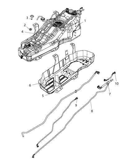 2008 Jeep Liberty Fuel Tank Diagram for 52129198AE