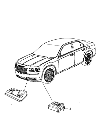 2011 Chrysler 300 Module-Hid BALLAST Diagram for 68137851AA