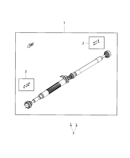 2020 Dodge Challenger Drive Shaft, Rear Diagram