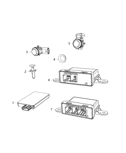 2019 Chrysler Pacifica Module-Parking Assist Diagram for 68193775AI