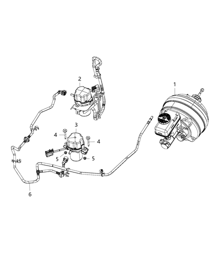 2021 Jeep Wrangler Pump, Vacuum Power Brake Diagram