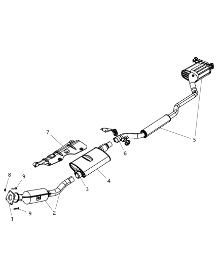 2008 Chrysler Pacifica Exhaust System Diagram 1