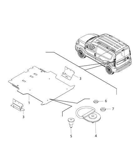 2019 Ram ProMaster City Panel-Closeout Diagram for 6EU17U1YAA