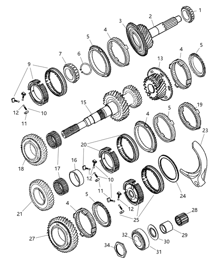 2000 Dodge Ram 2500 Gear Train Diagram 4