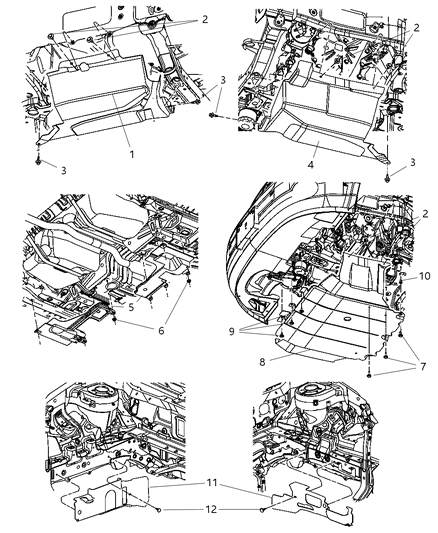 2007 Dodge Caliber SILENCER-Side Rail Diagram for 5291880AA