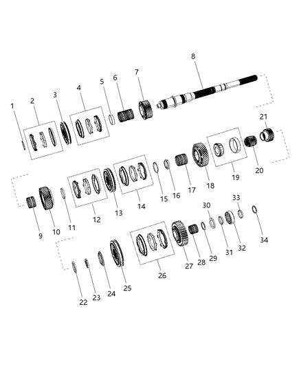 2009 Dodge Viper Gear-Fifth Diagram for 68028425AA