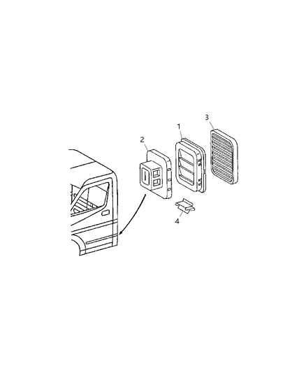 2005 Dodge Sprinter 3500 Ventilation Flap Diagram 1